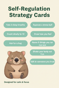 Self-Regulation Strategy Cards — Digital Download Poster — SEL card game for Australian primary school classrooms