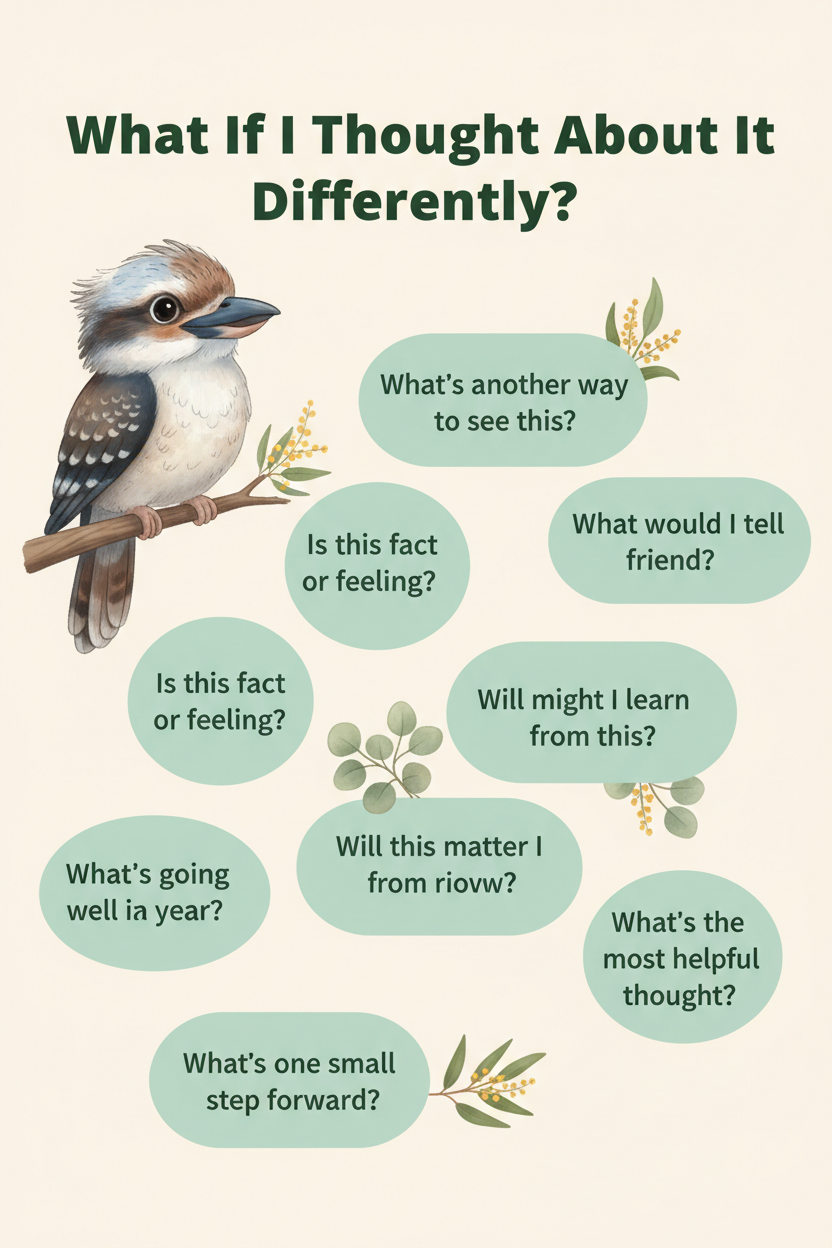 What If I Thought About It Differently? — Prompt Cards Digital Download — SEL card game for Australian primary school classrooms