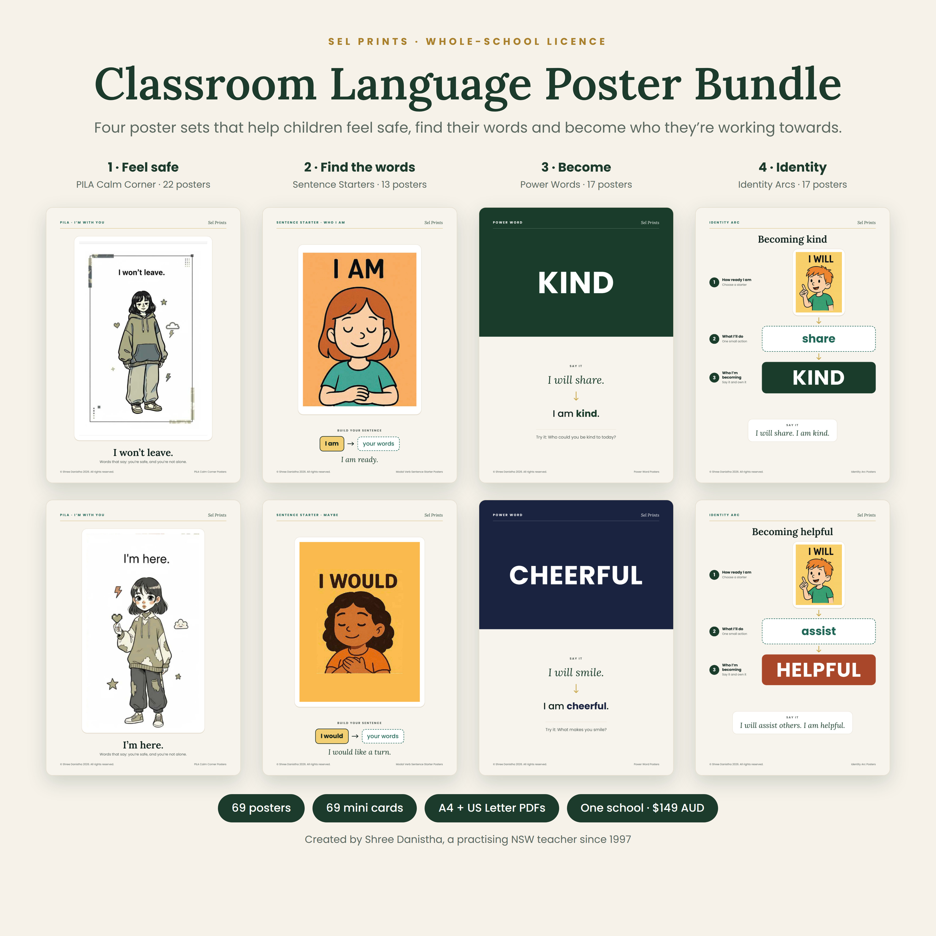 Classroom Language Poster Bundle cover