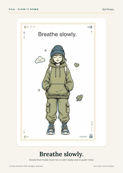 PILA poster: Breathe slowly