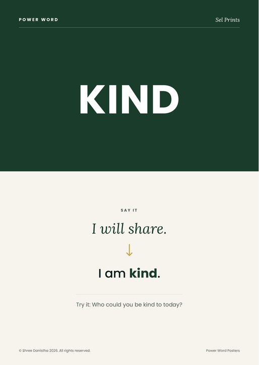 Power Word poster: KIND